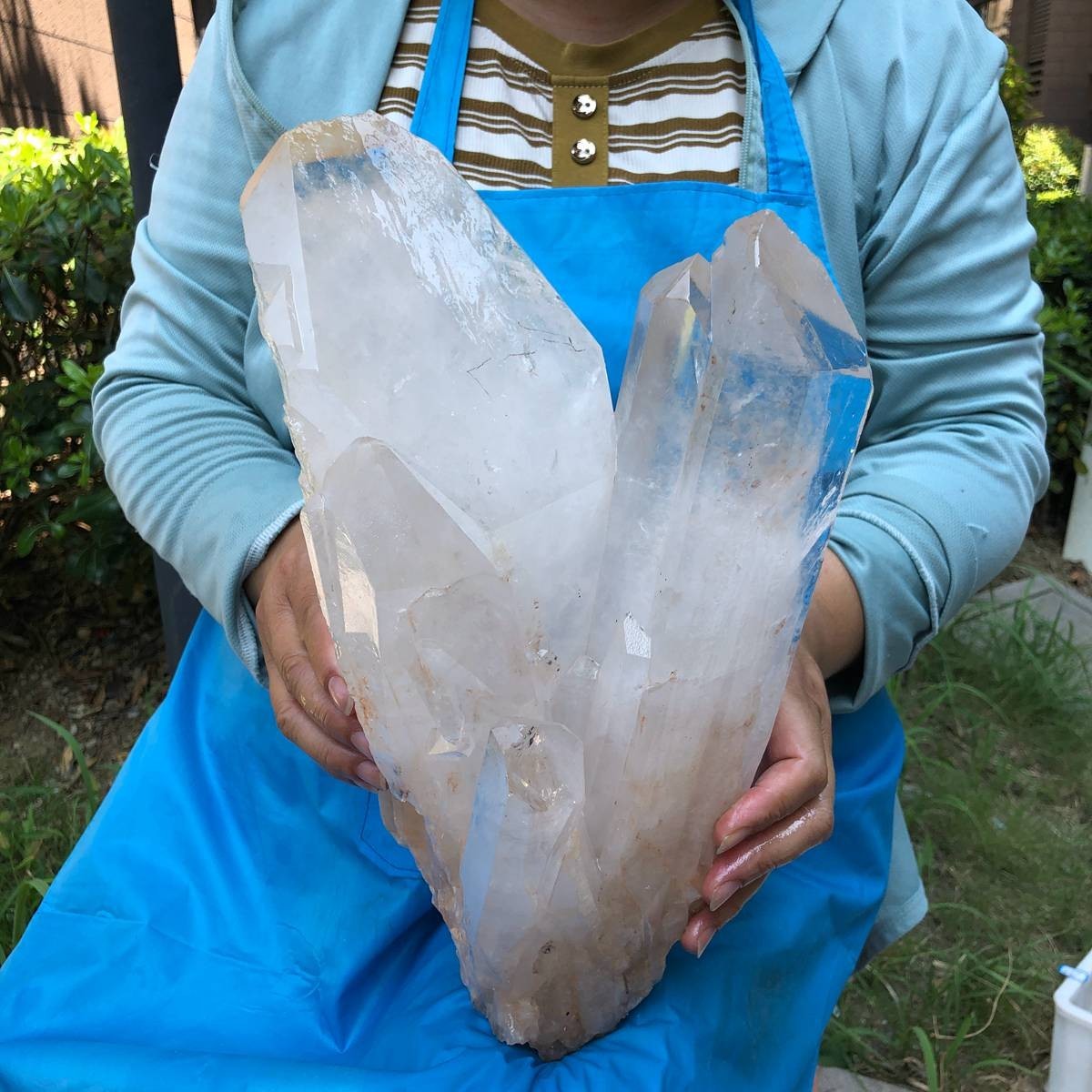 14.65LB Natural Clear white quartz crystal cluster Mineral specimen healing