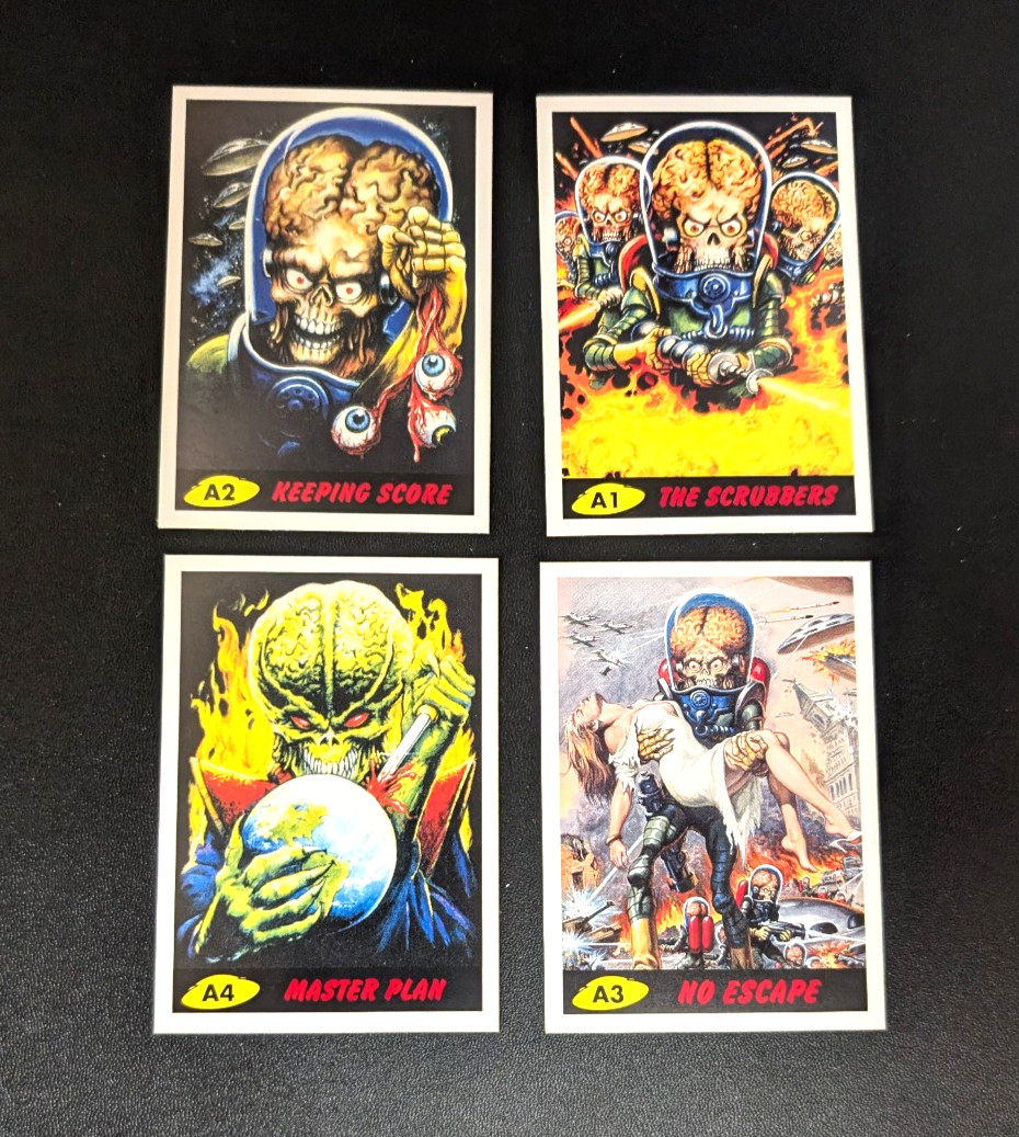 2012 Topps Mars Attacks Heritage A1-A4 4 Promo Card Complete Set