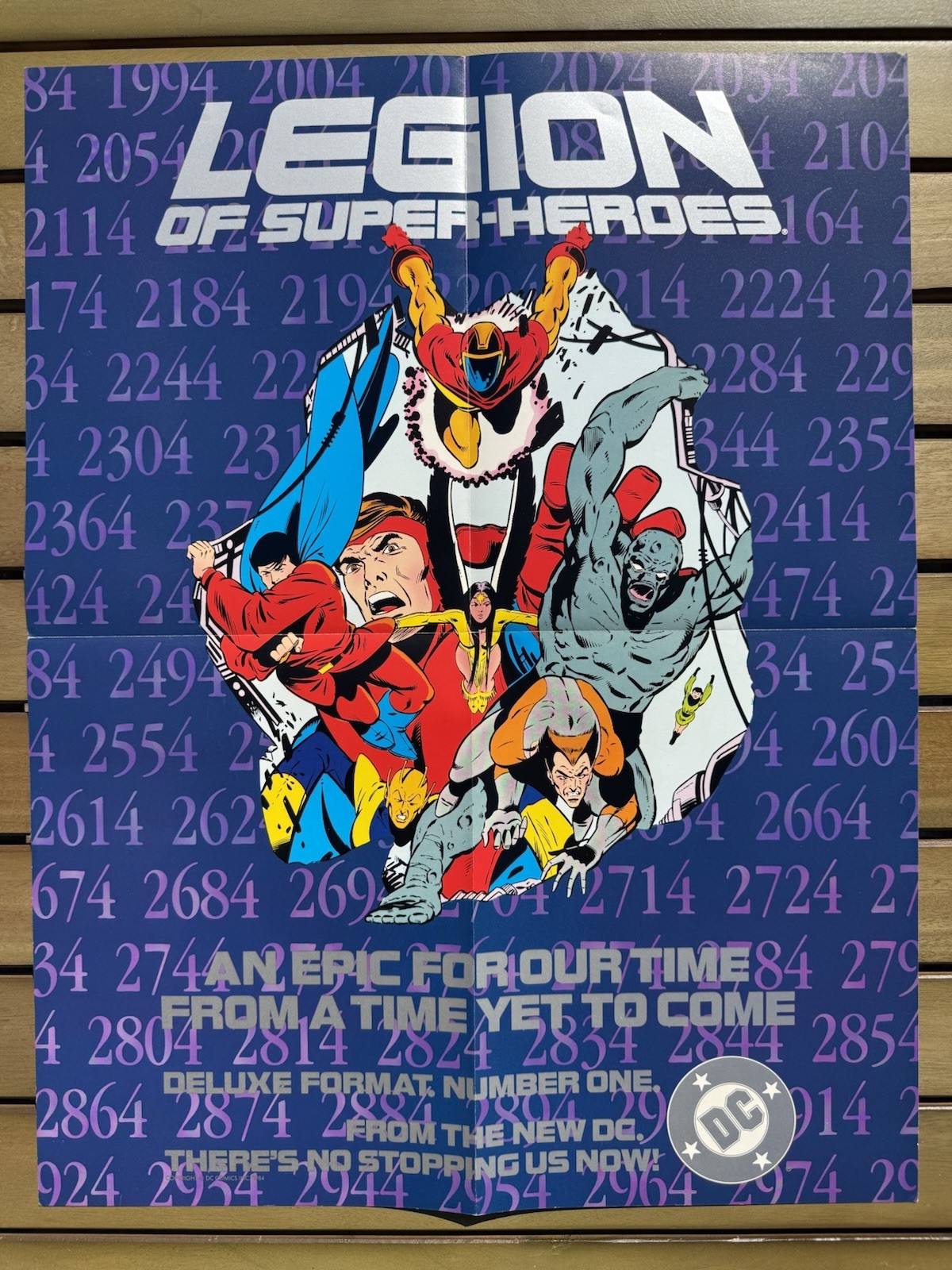 Original 1984 Legion of Super-Heroes DC Comics Promo 22X17” Poster