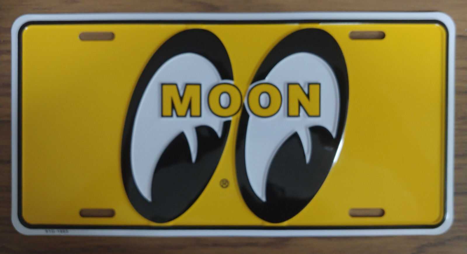 Vintage Mooneyes Moon Eyes Embossed License Plate Metal Aluminum New Old Stock