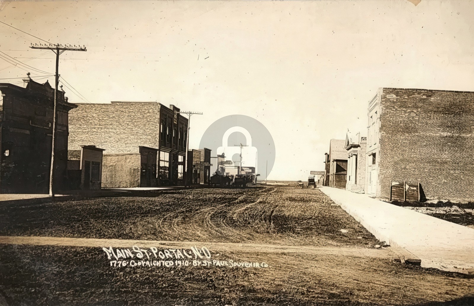 c1910 Main Street In Portal ND North Dakota RPPC Photo Postcard COPY c1910 Main Street In Portal ND North Dakota RPPC Photo Postcard COPY