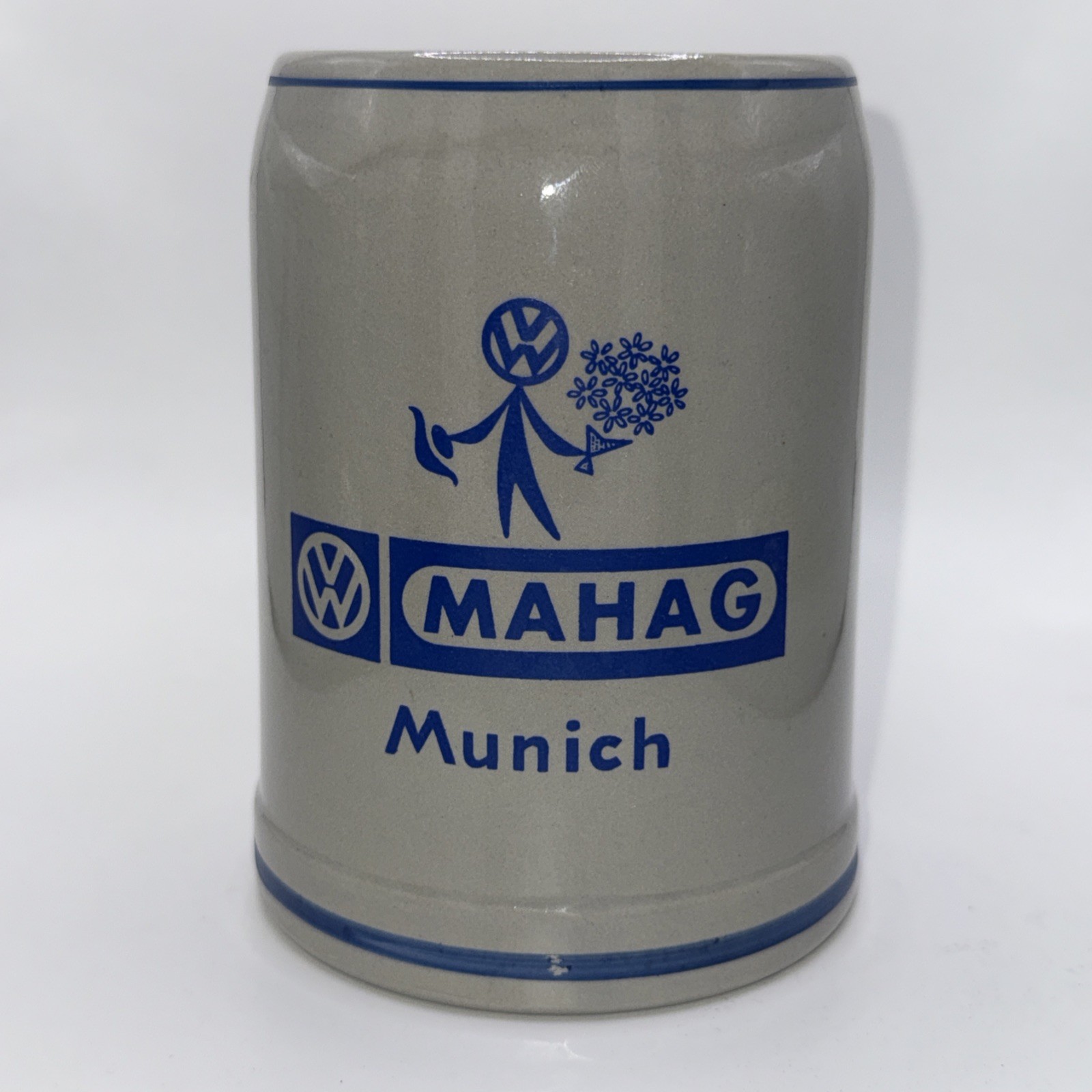 MAHAG Vintage Ceramic Mug, Volkswagen VW German Car Beetle Bus Dealership Promo MAHAG Vintage Ceramic Mug, Volkswagen VW German Car Beetle Bus Dealership Promo