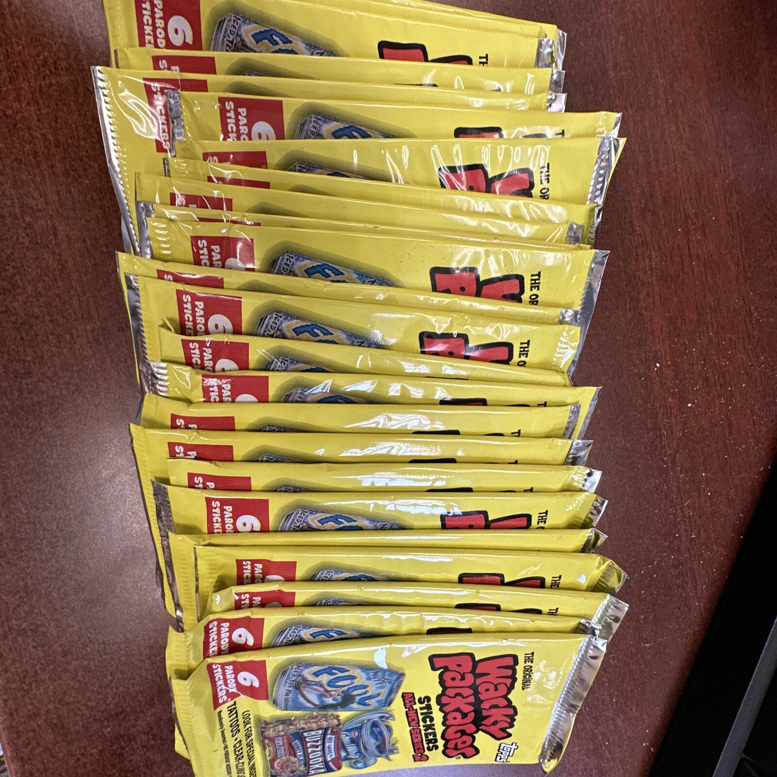 Topps Wacky Packages Series 2 Stickers Sealed Booster box lot 25 packs Rare