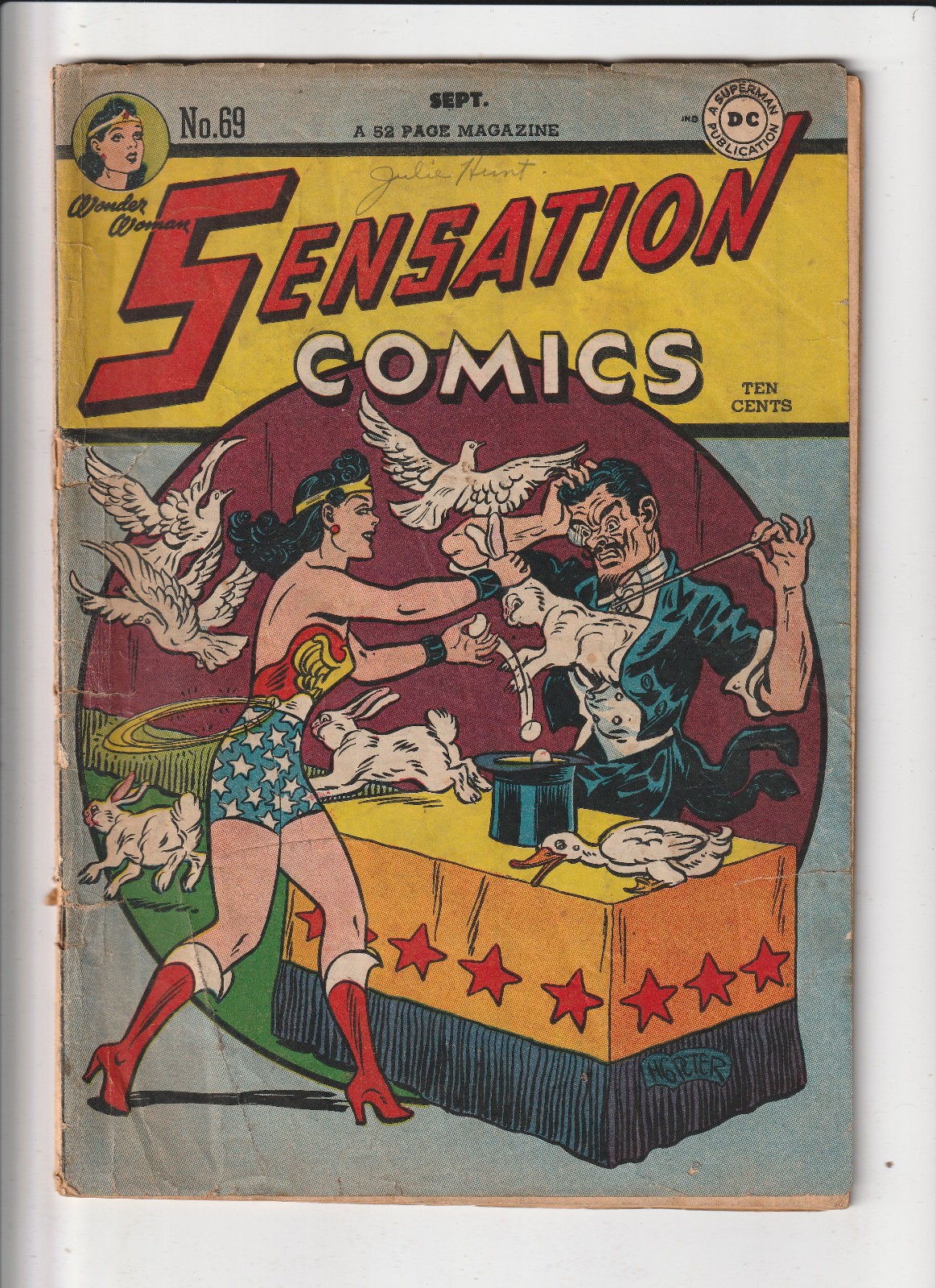 SENSATION COMICS #69 (DC Comics, 1947) VG+ ~ Wonder Woman