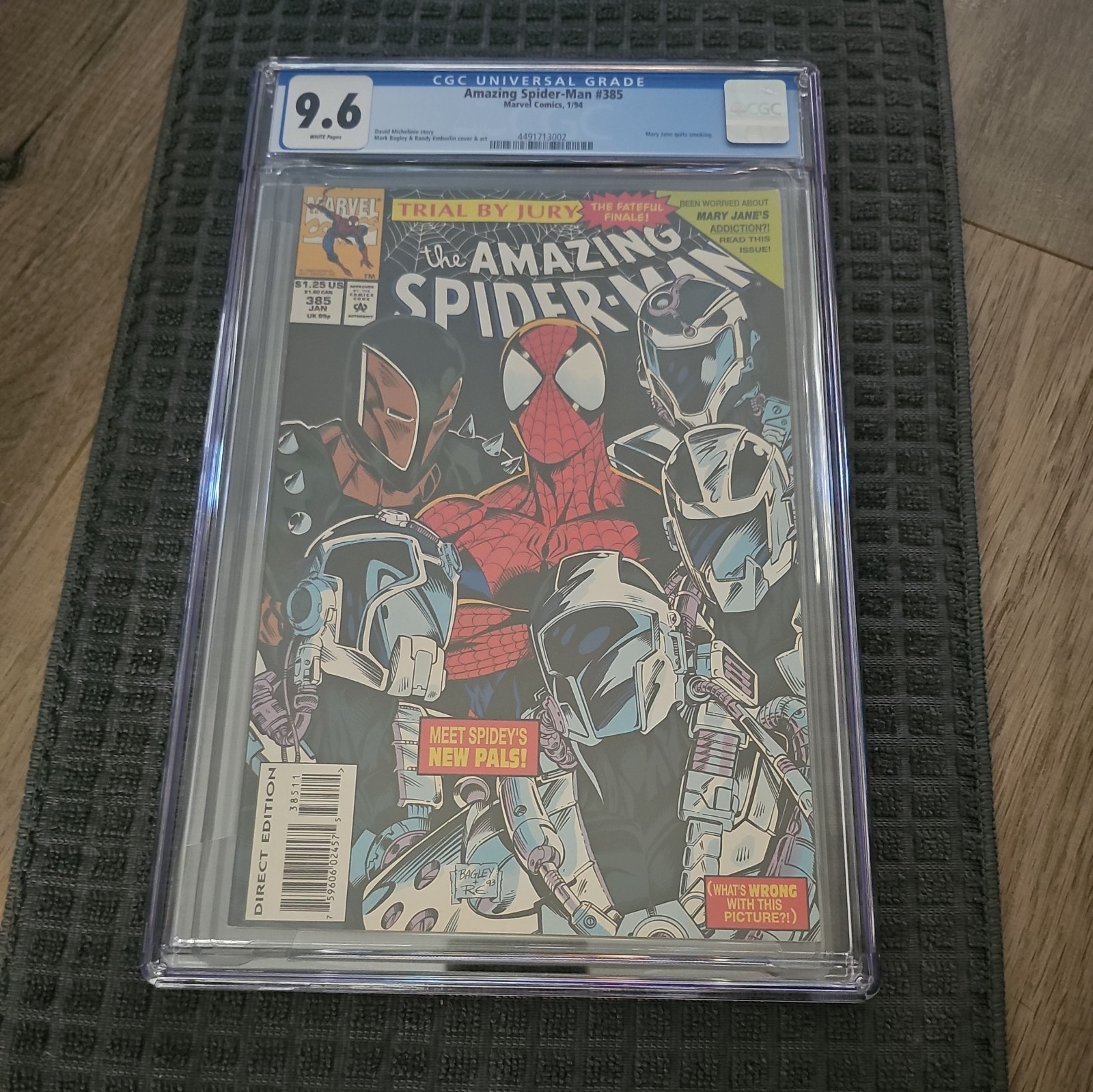 Amazing Spider-Man #385 Marvel Comics 1994 White pages CGC 9.6 Amazing Spider-Man #385 Marvel Comics 1994 White pages CGC 9.6