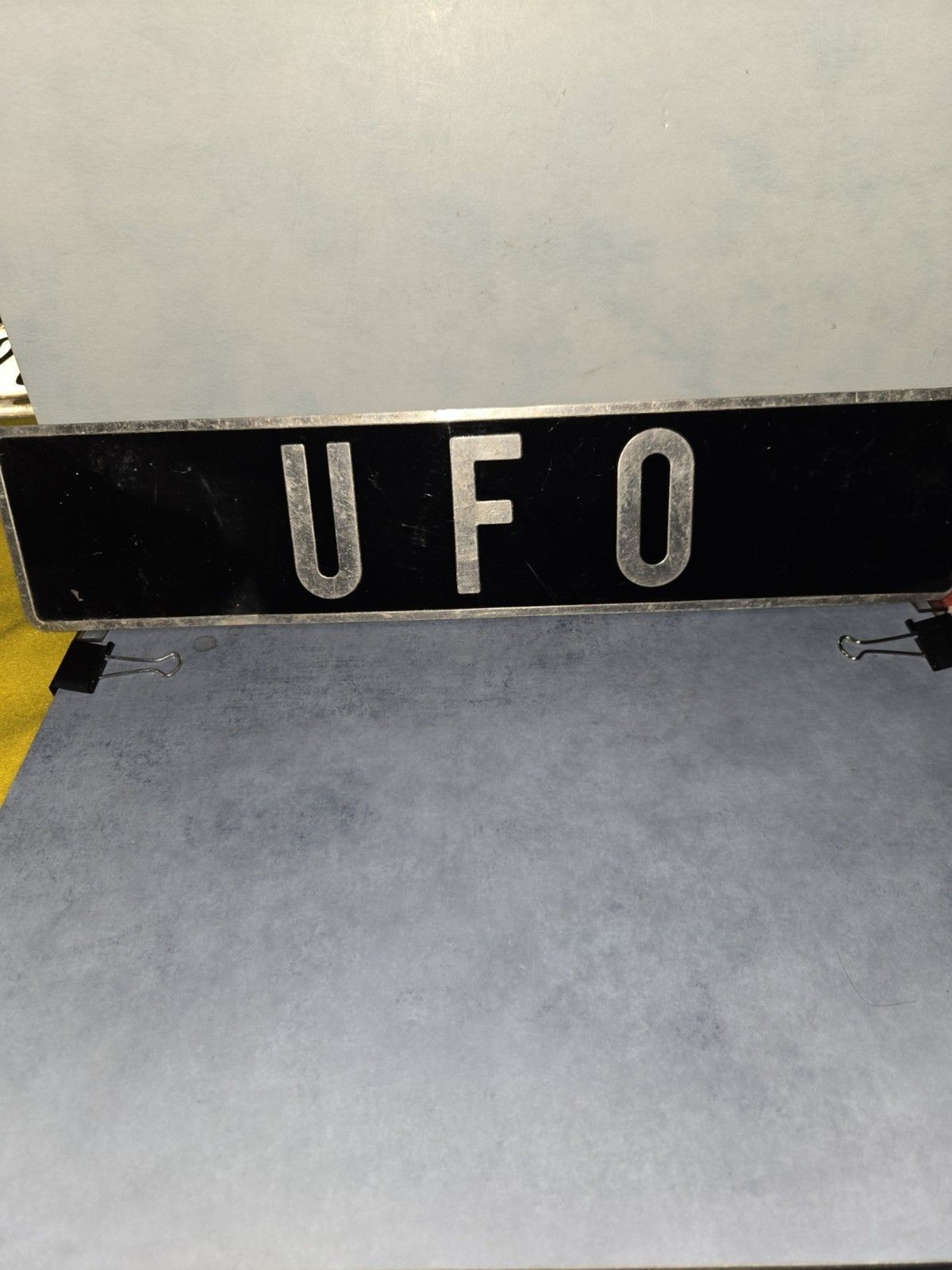 Vintage 1970's UFO License Plate (LOC-99)