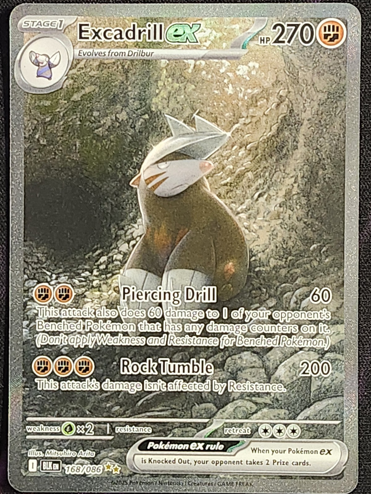 Pokemon Excadrill EX 168/086 Black Bolt BLK
