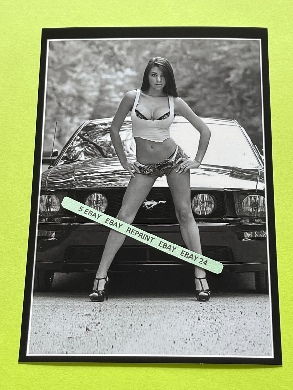 Found PHOTO of an Old FORD MUSTANG & Pretty Girl Found PHOTO of an Old FORD MUSTANG & Pretty Girl