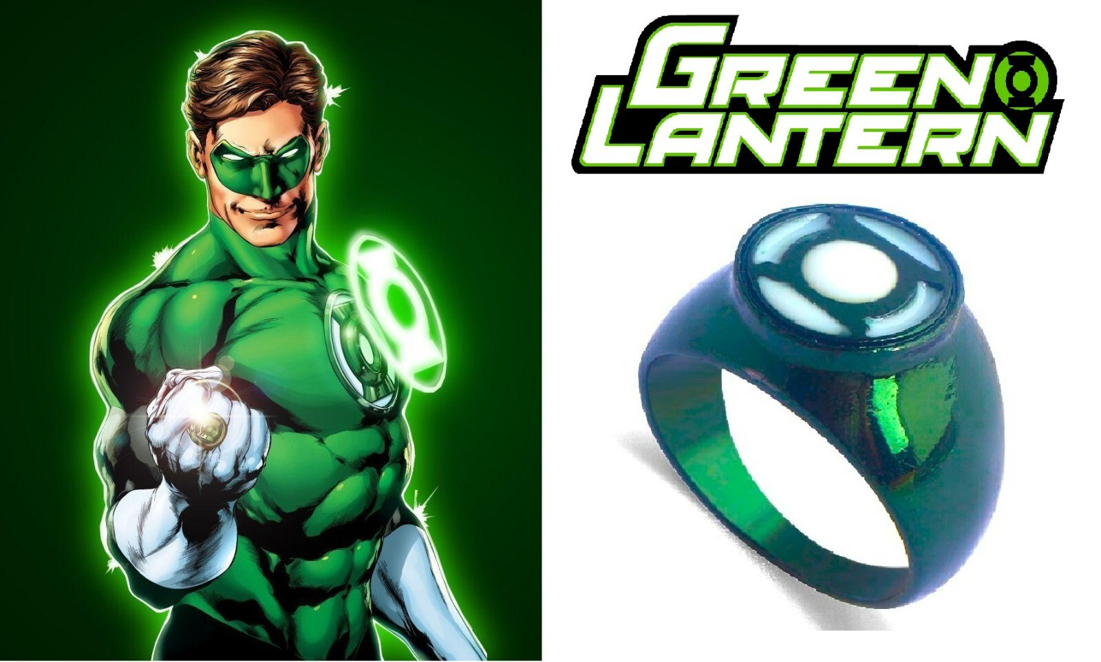 GREEN LANTERN Glow in Dark POWER RING replica up DC Comics light Justice League