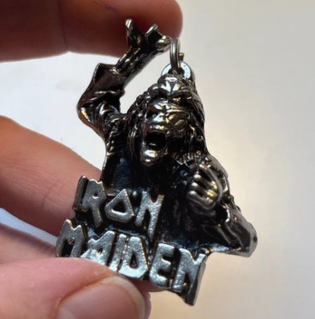 Vintage Iron Maiden Pendant, Bruce Dickinson, Heavy Metal, Alchemy, Poker, Rox. Vintage Iron Maiden Pendant, Bruce Dickinson, Heavy Metal, Alchemy, Poker, Rox.
