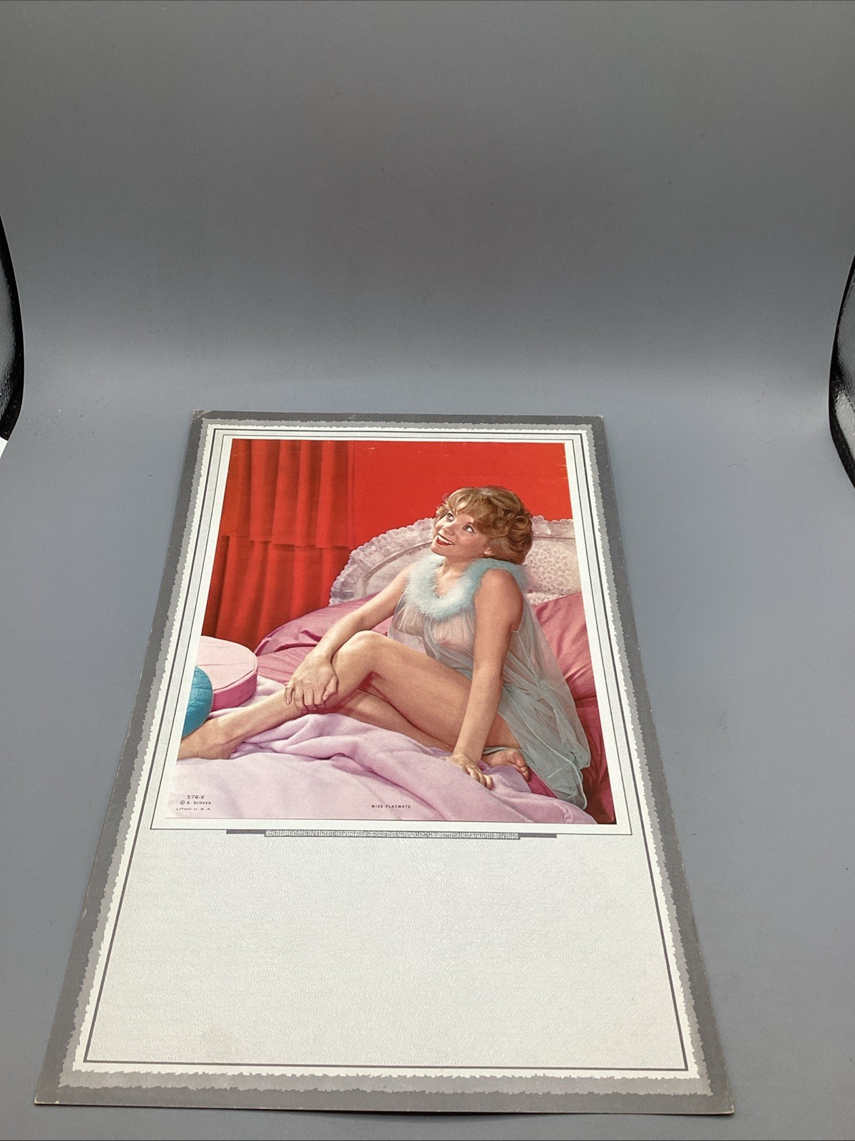 1950’s Arthur Sarnoff Pin-Up Salesman Sample Calendar Top “Miss Playmate” *RARE* 1950’s Arthur Sarnoff Pin-Up Salesman Sample Calendar Top “Miss Playmate” *RARE*