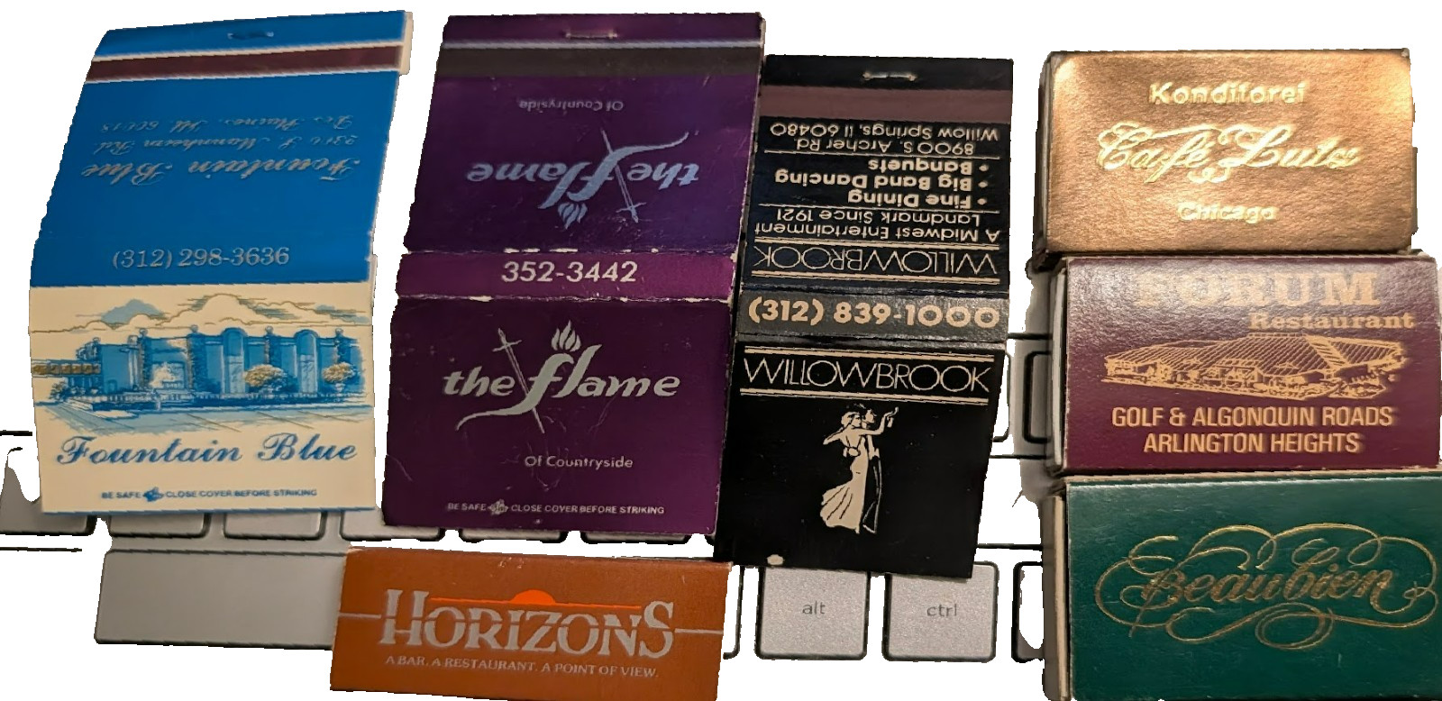 VINTAGE CHICAGO AREA MATCHBOOKS & MATCHBOXES Lot (7 Items) - EMPTY