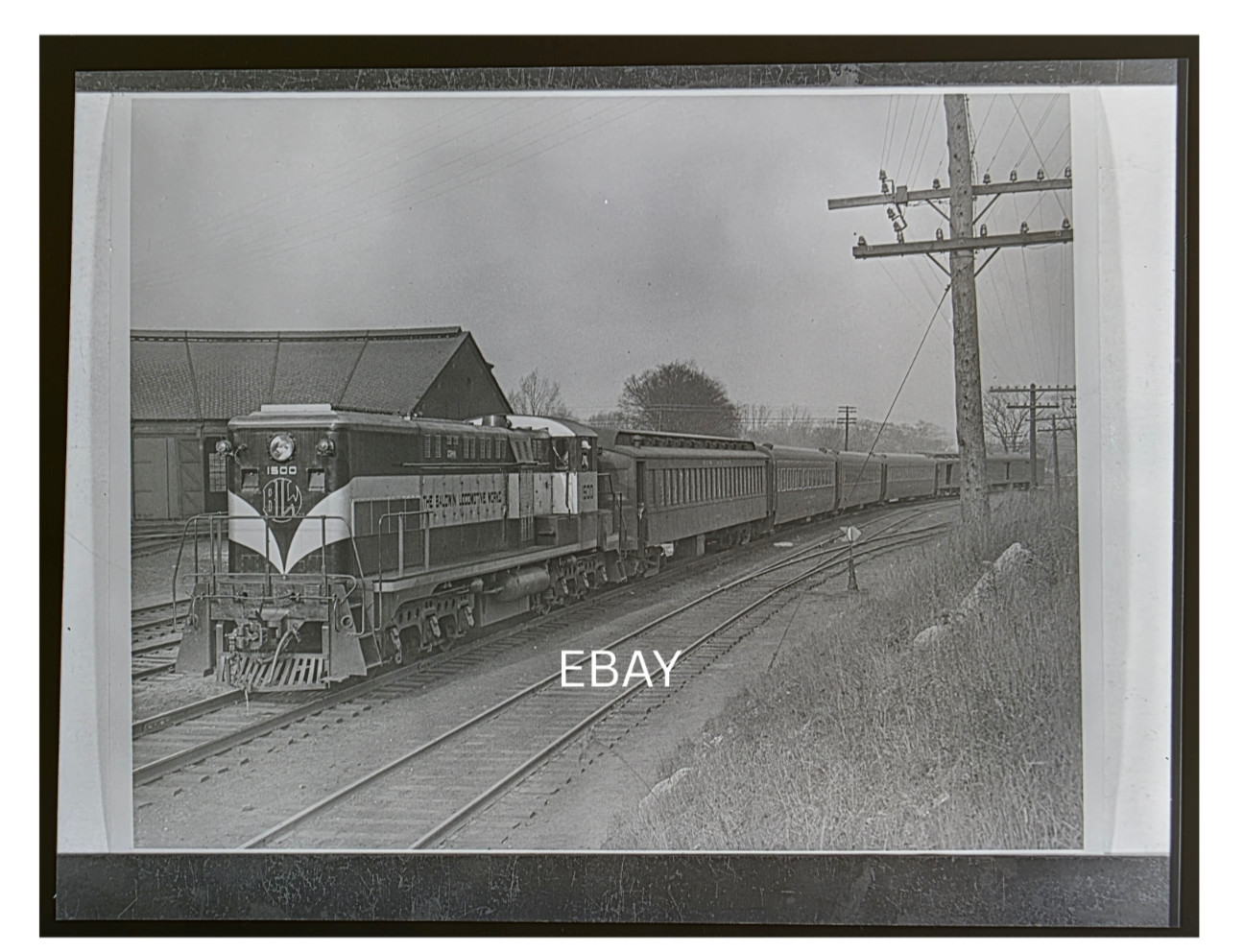 C. 1947 Baldwin DRS-6-4-1500 Demonstrator Loco Pittsfield MA Photo Negative