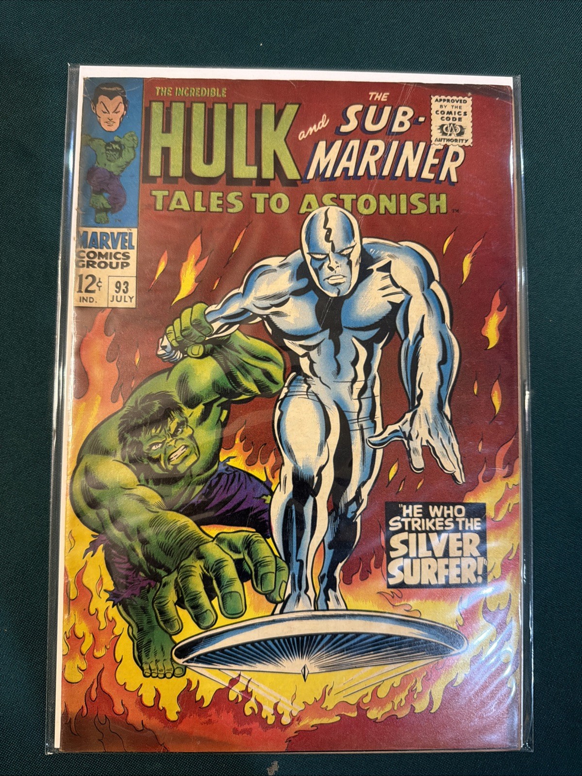 Tales To Astonish #93 Silver Surfer Vs Incredible Hulk Marvel 1967 Lower Grade