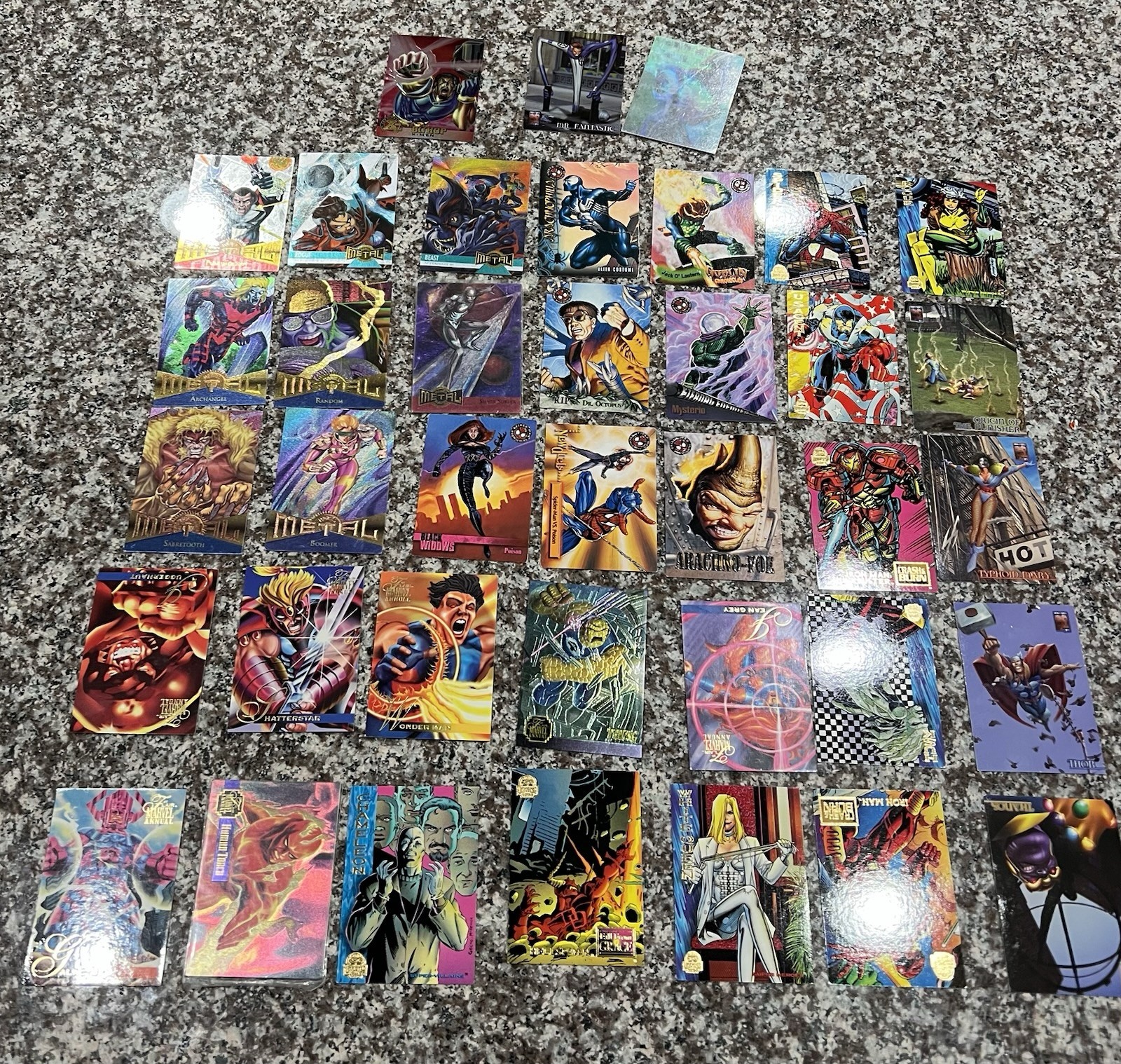 Vintage Marvel Cards Lot 1994-1996 Fleer Flair Masterpieces Spiderman X-Men 38pc