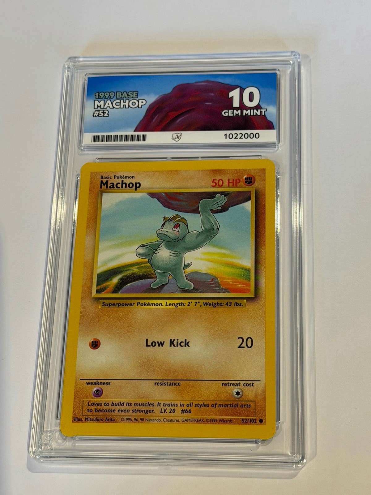 1999, Machop, #52, Base, ACE 10 1999, Machop, #52, Base, ACE 10