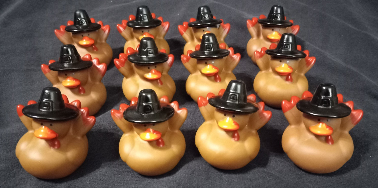 Turkey w/Pilgrim Hat Duckies (dz.) - New Turkey w/Pilgrim Hat Duckies (dz.) - New