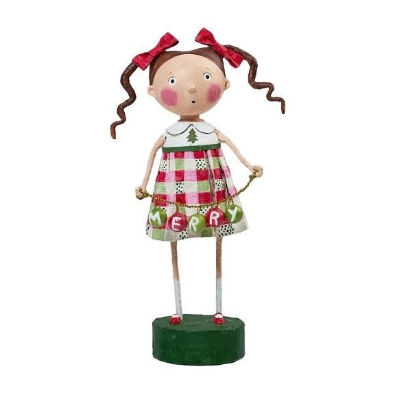Lori Mitchell Christmas Collection Merry Mary in Checkered Dress Figurine 17266