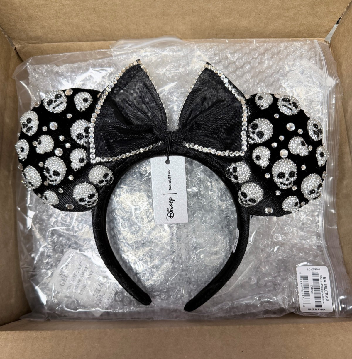 SOLD OUT NWT BaubleBar Disney Minnie Mouse Ears Headband Skull Halloween SOLD OUT NWT BaubleBar Disney Minnie Mouse Ears Headband Skull Halloween