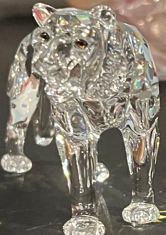 Swarovski Crystal Tiger and Leopard Figurines Swarovski Crystal Tiger and Leopard Figurines