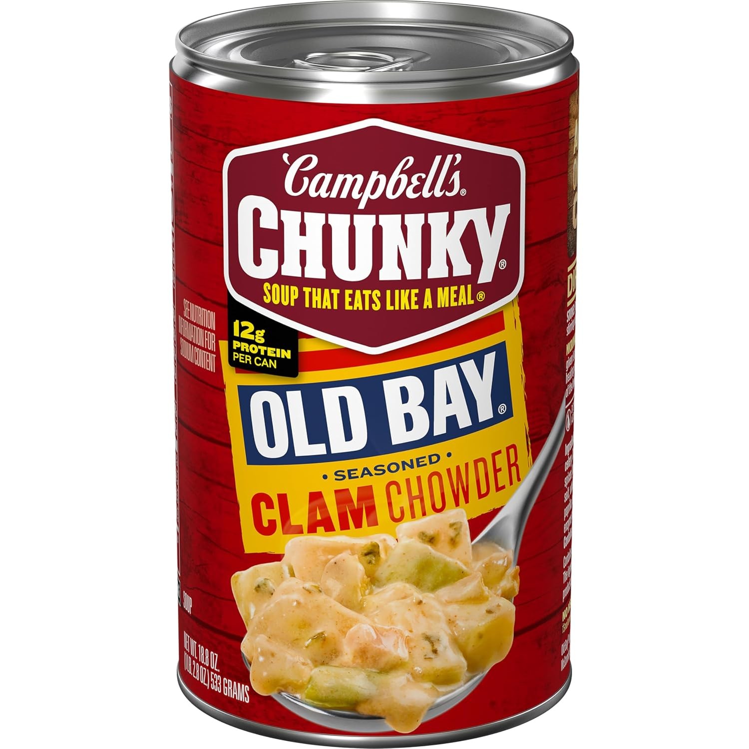 Campbell's Chunky Soup, OLD BAY Seasoned Clam Chowder, 18.8 oz Can Campbell's Chunky Soup, OLD BAY Seasoned Clam Chowder, 18.8 oz Can