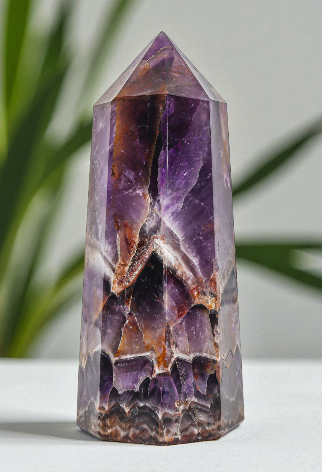 Superb Blue AMETHYST Crystal Tower Healing Wand Reiki Stone Decor Gift 170mm