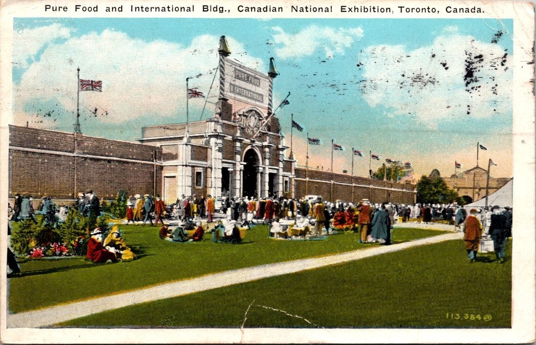 1933 Toronto CNE Pure Food and International Building Postcard