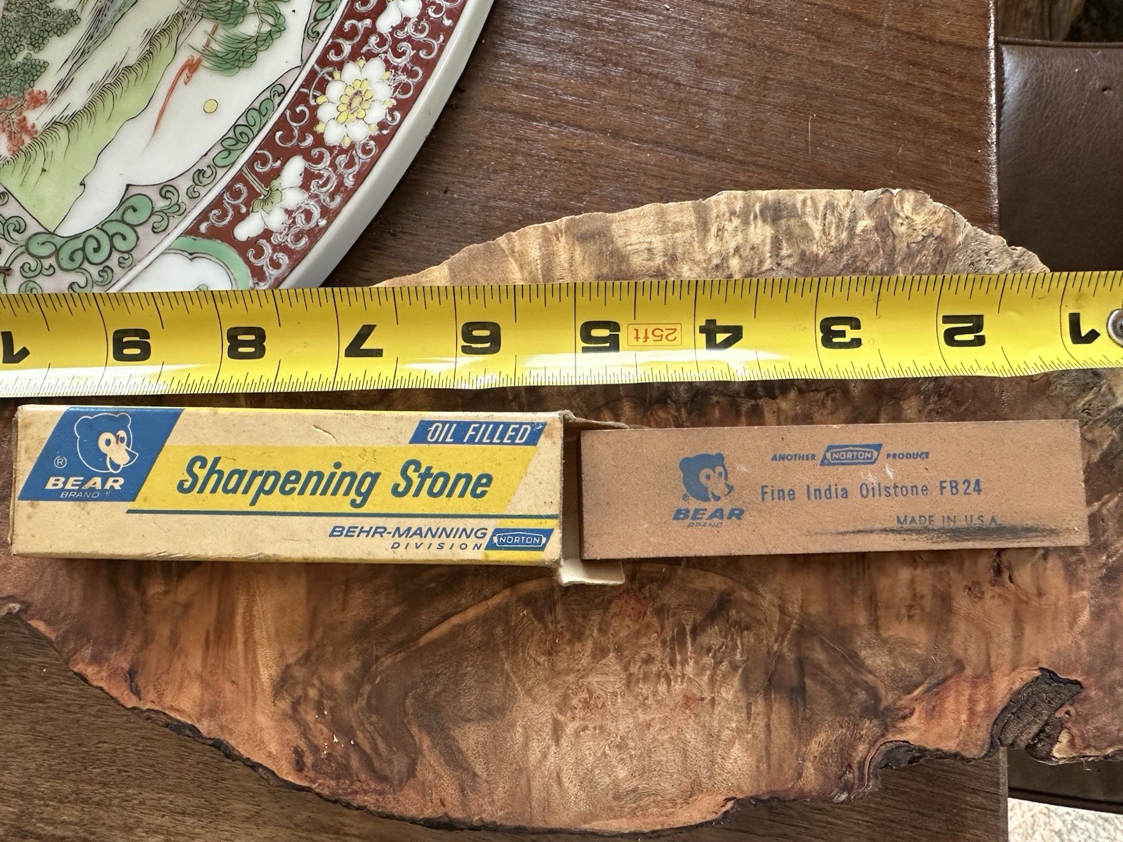 Vintage BEAR Fine India Oilstone FB24