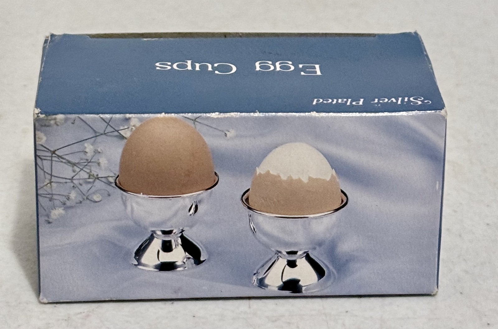 SILVER PLATED Egg Cups Set of 2 Silver Egg Holders Tray for Soft Boiled SILVER PLATED Egg Cups Set of 2 Silver Egg Holders Tray for Soft Boiled