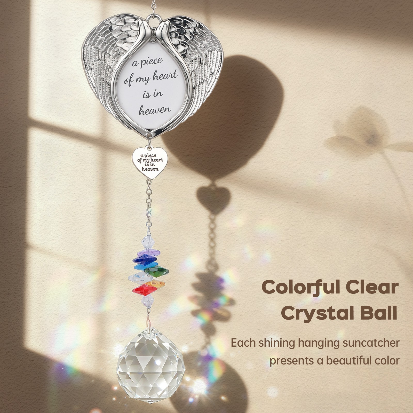 Crystal Love Wings Photo Frame - Ornamental Sun Catcher for Windows & Gardens Crystal Love Wings Photo Frame - Ornamental Sun Catcher for Windows & Gardens