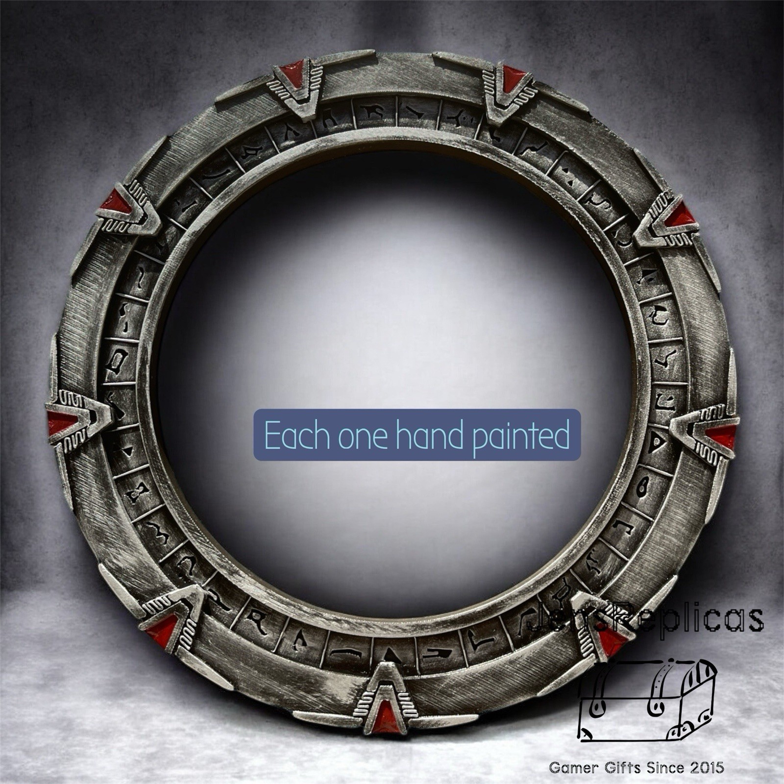 Stargate SG1 Gate 10” Sculpture Collector Replica, Each Hand Painted, Display Stargate SG1 Gate 10” Sculpture Collector Replica, Each Hand Painted, Display