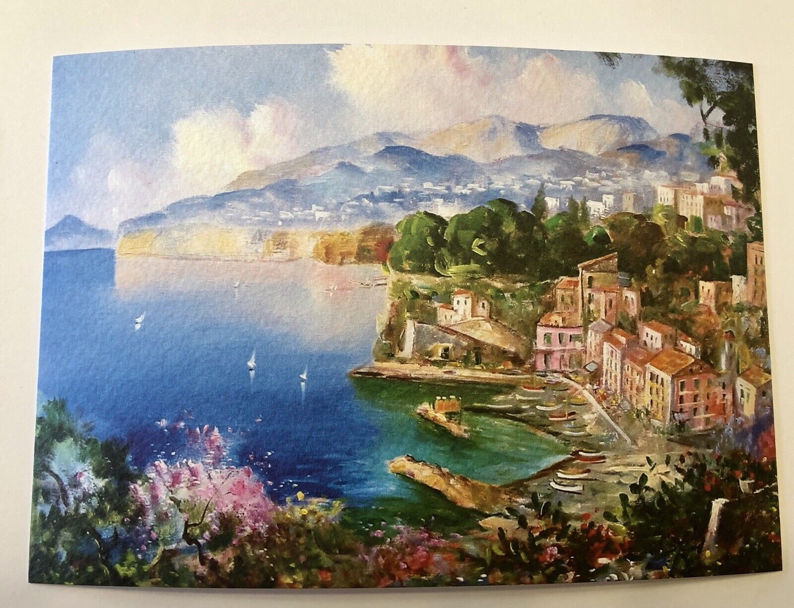 PostCard Of Italy-4,1/2x6,3/4inch Sorrento printed On Pounded Paper.-MadeInItaly