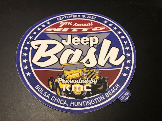 JEEP BASH 910 KMC NITTO CELEBRATION EVENT HB STICKER DECAL 7TH ANNUAL 6\