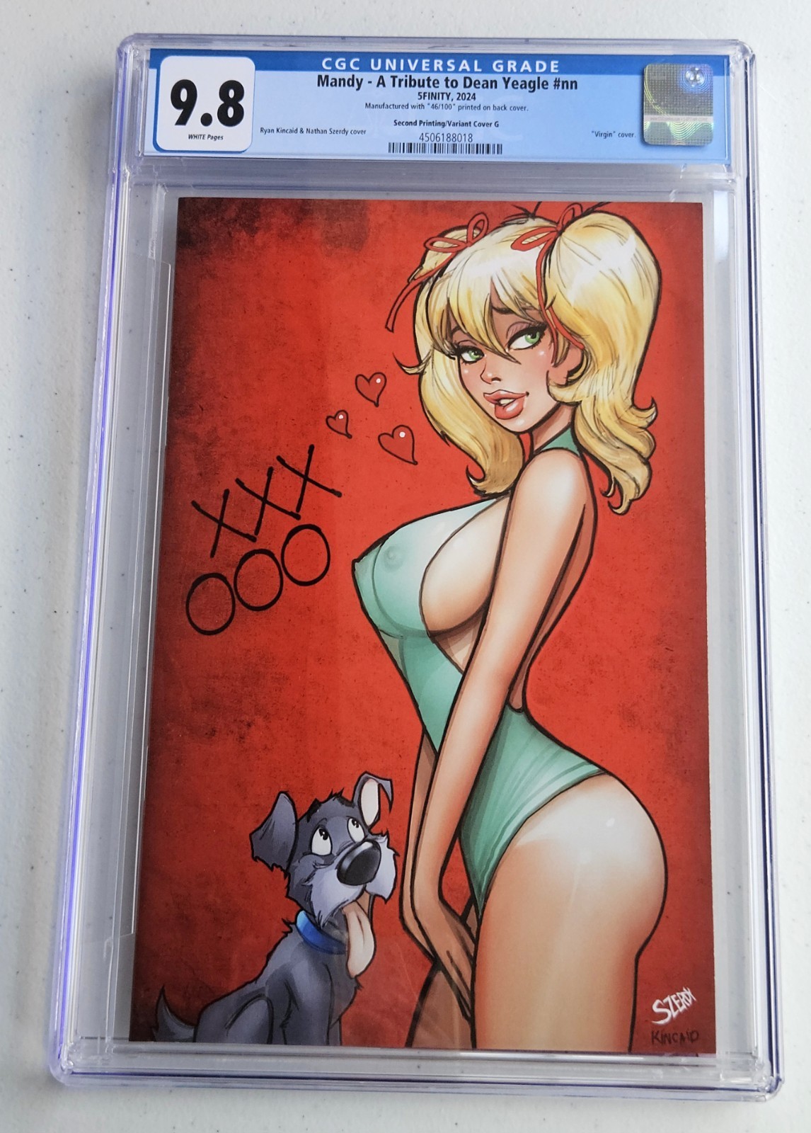 MANDY Tribute Dean Yeagle Comic - CGC 9.8 Szerdy 2nd Printing Variant #46/100 MANDY Tribute Dean Yeagle Comic - CGC 9.8 Szerdy 2nd Printing Variant #46/100