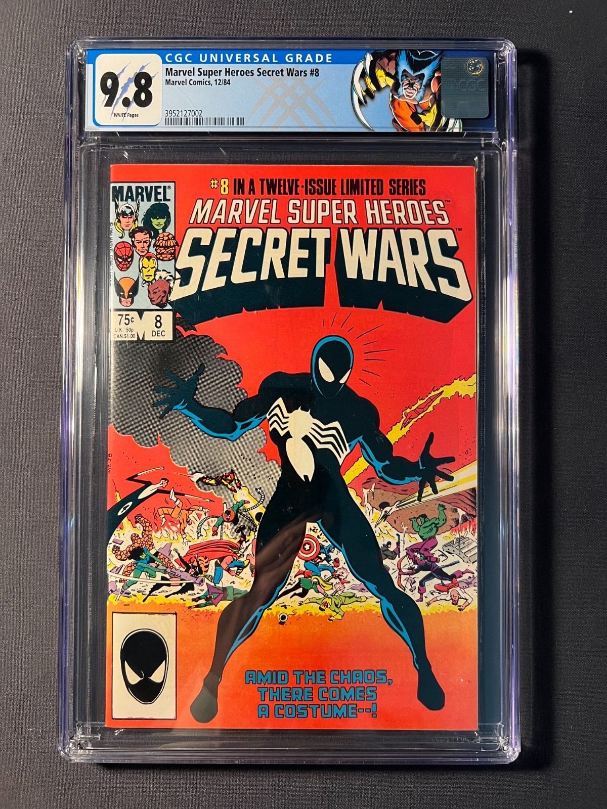 Marvel Super Heroes Secret Wars #8 (1984) CGC 9.8 Origin Black Suit - White Marvel Super Heroes Secret Wars #8 (1984) CGC 9.8 Origin Black Suit - White