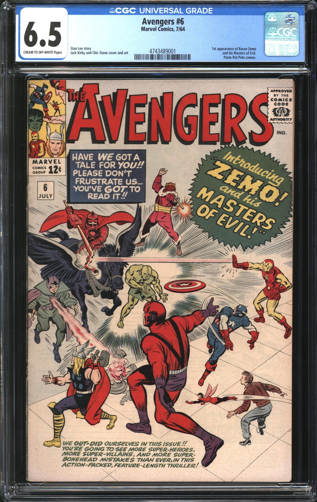 Avengers (1963) # 6 CGC 6.5 FN+