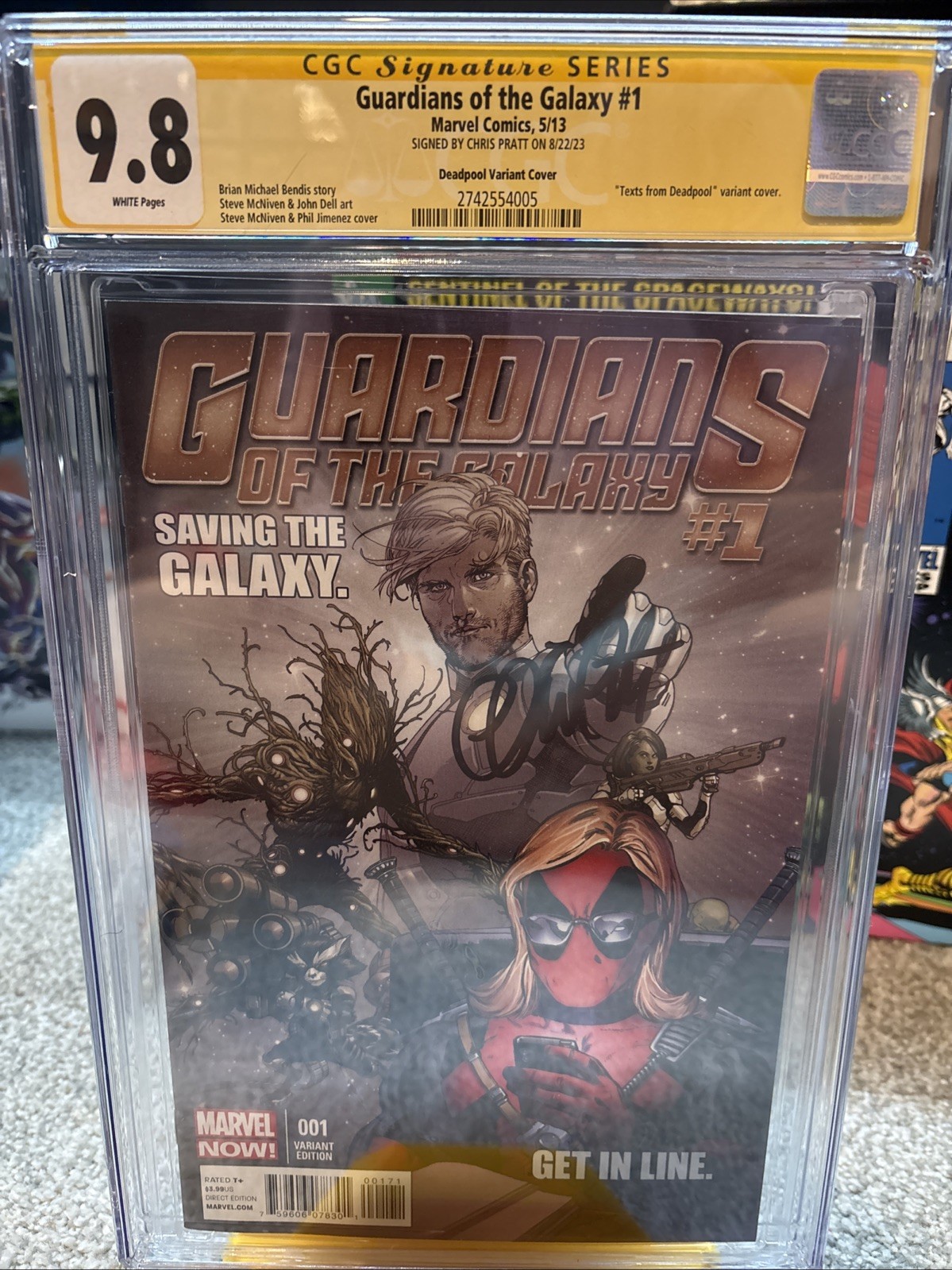 Guardians Of The Galaxy #1 Cgc 9.8 Signed By Chris Pratt