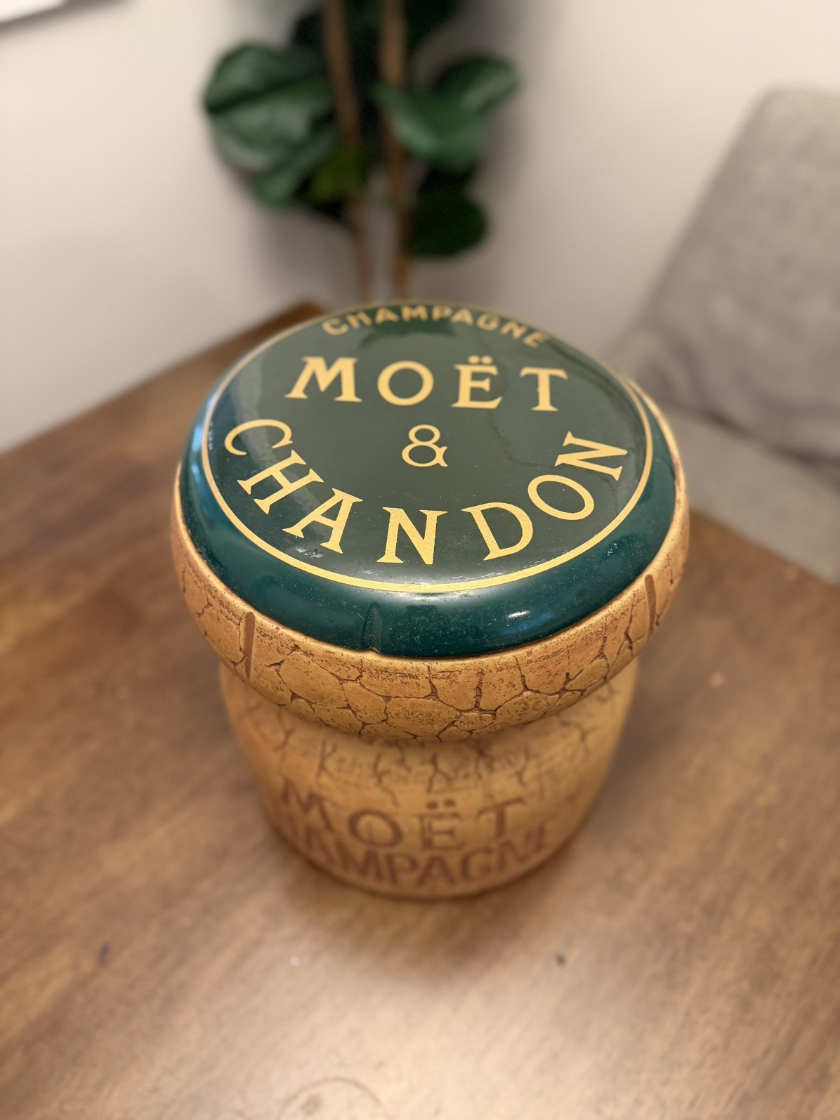 1993 Think Big Moet & Chandon Oversized Cork Ice Bucket Cooler 1993 Think Big Moet & Chandon Oversized Cork Ice Bucket Cooler