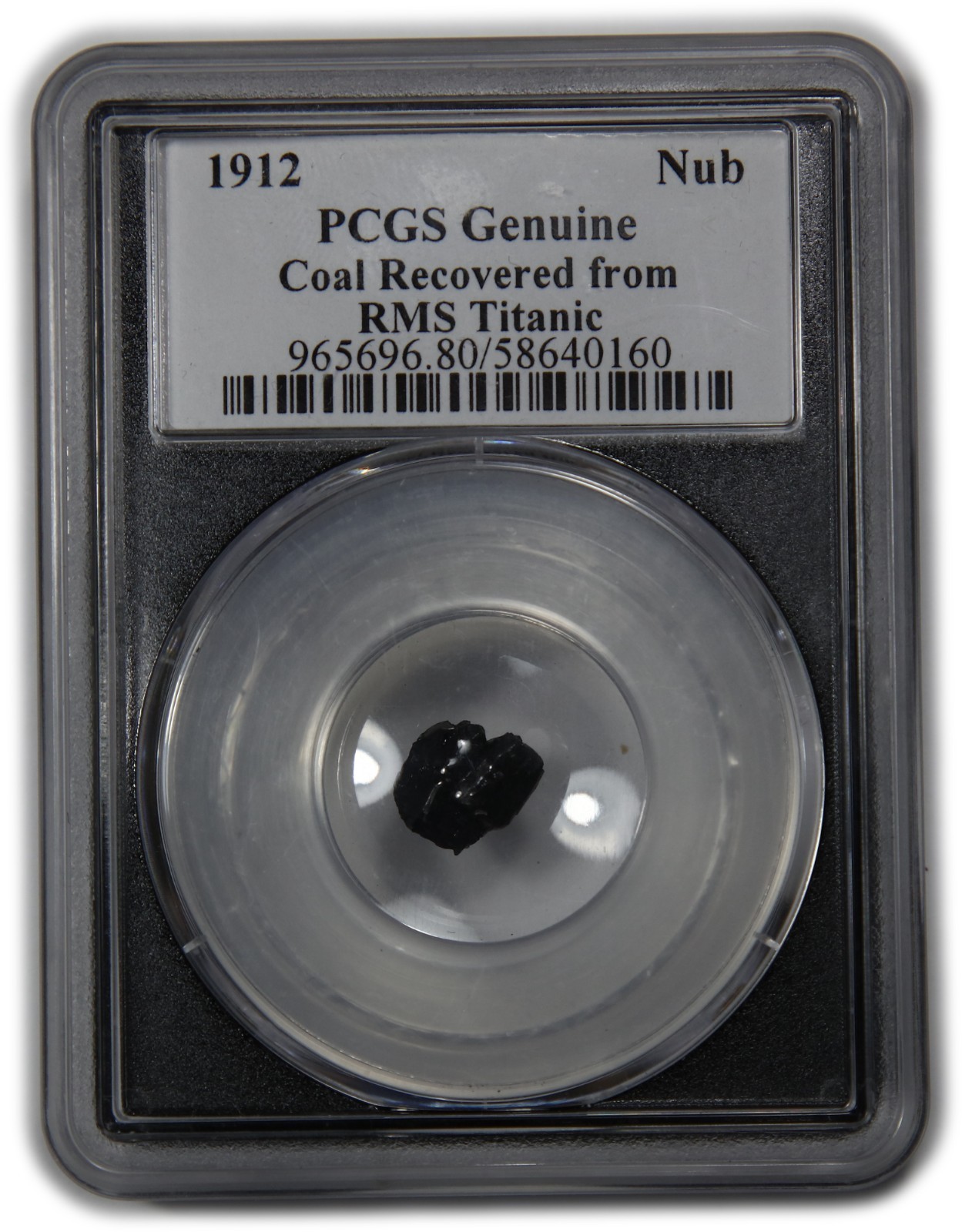1912 P PCGS Genuine - Coal Nub Recovered from the RMS Titanic #61767A