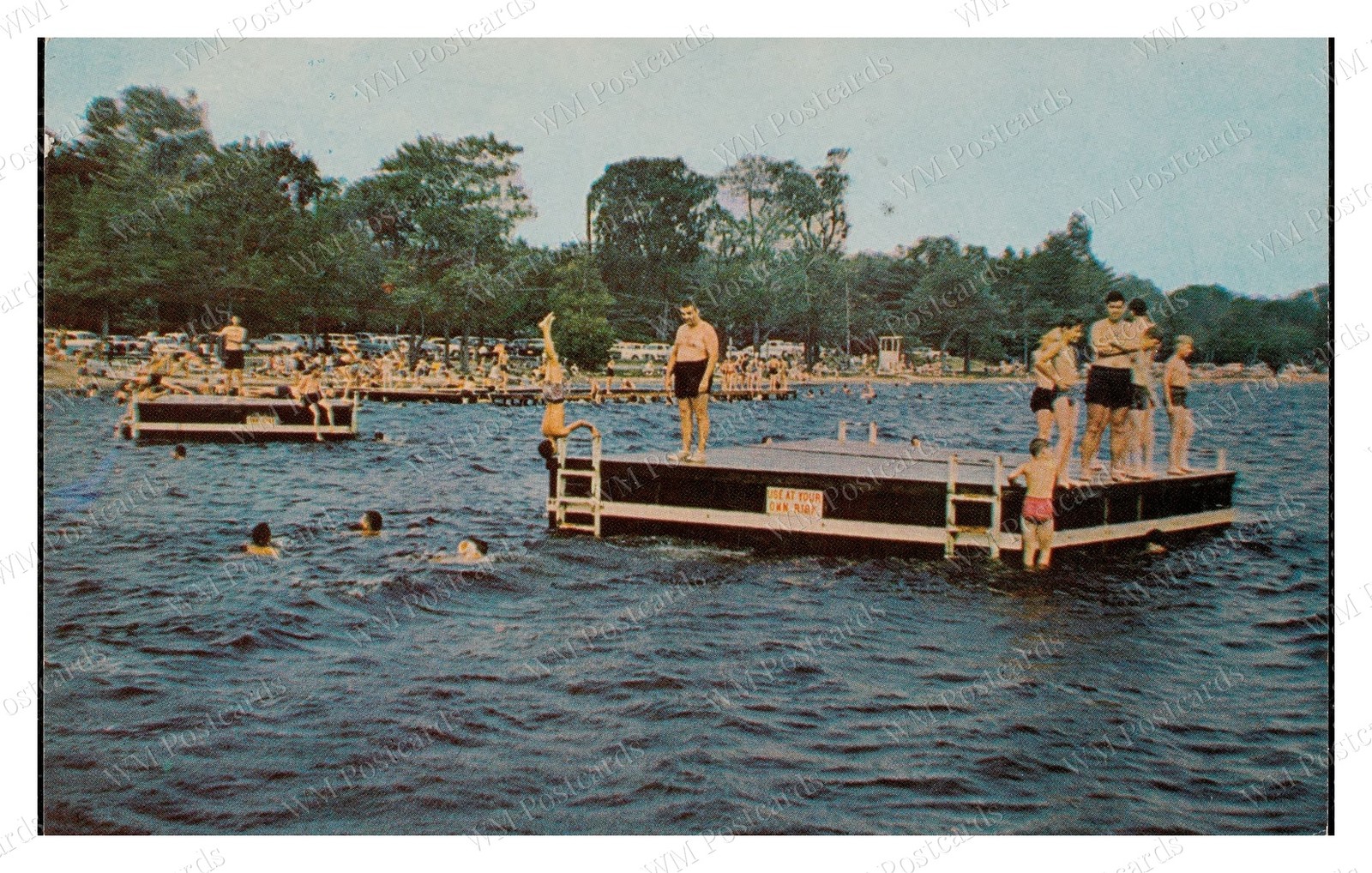 Sharon Massachusetts 1950s Lake Massapoag Swimming Diving Standard Postcard Sharon Massachusetts 1950s Lake Massapoag Swimming Diving Standard Postcard