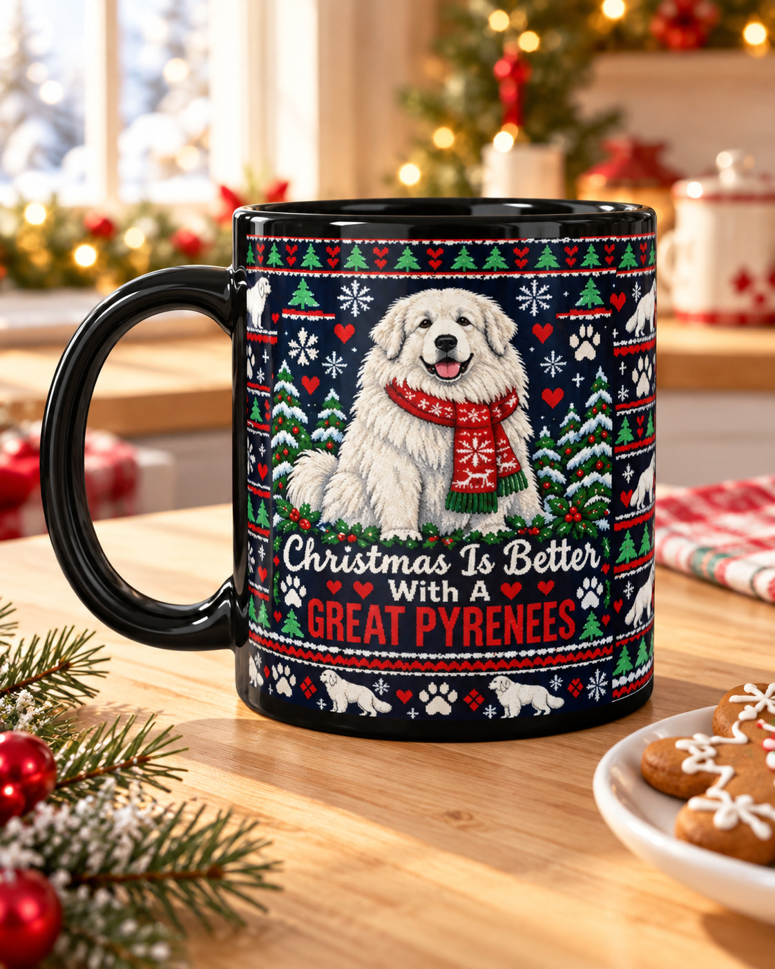 Great Pyrenees Christmas Gift,Great Pyrenees Gift Idea,Pyrenean Mountain Dog Mug