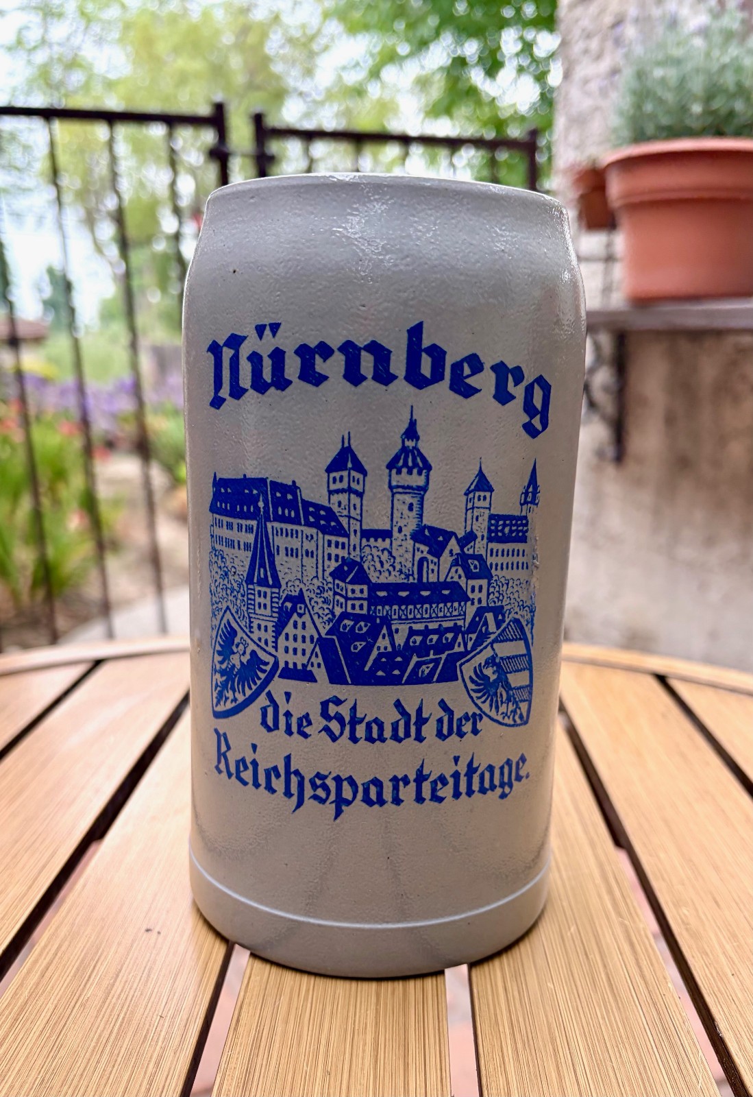 Original Third Reich Stoneware Beer Stein Nuremberg Nürnberg NS Party Rally VG Original Third Reich Stoneware Beer Stein Nuremberg Nürnberg NS Party Rally VG