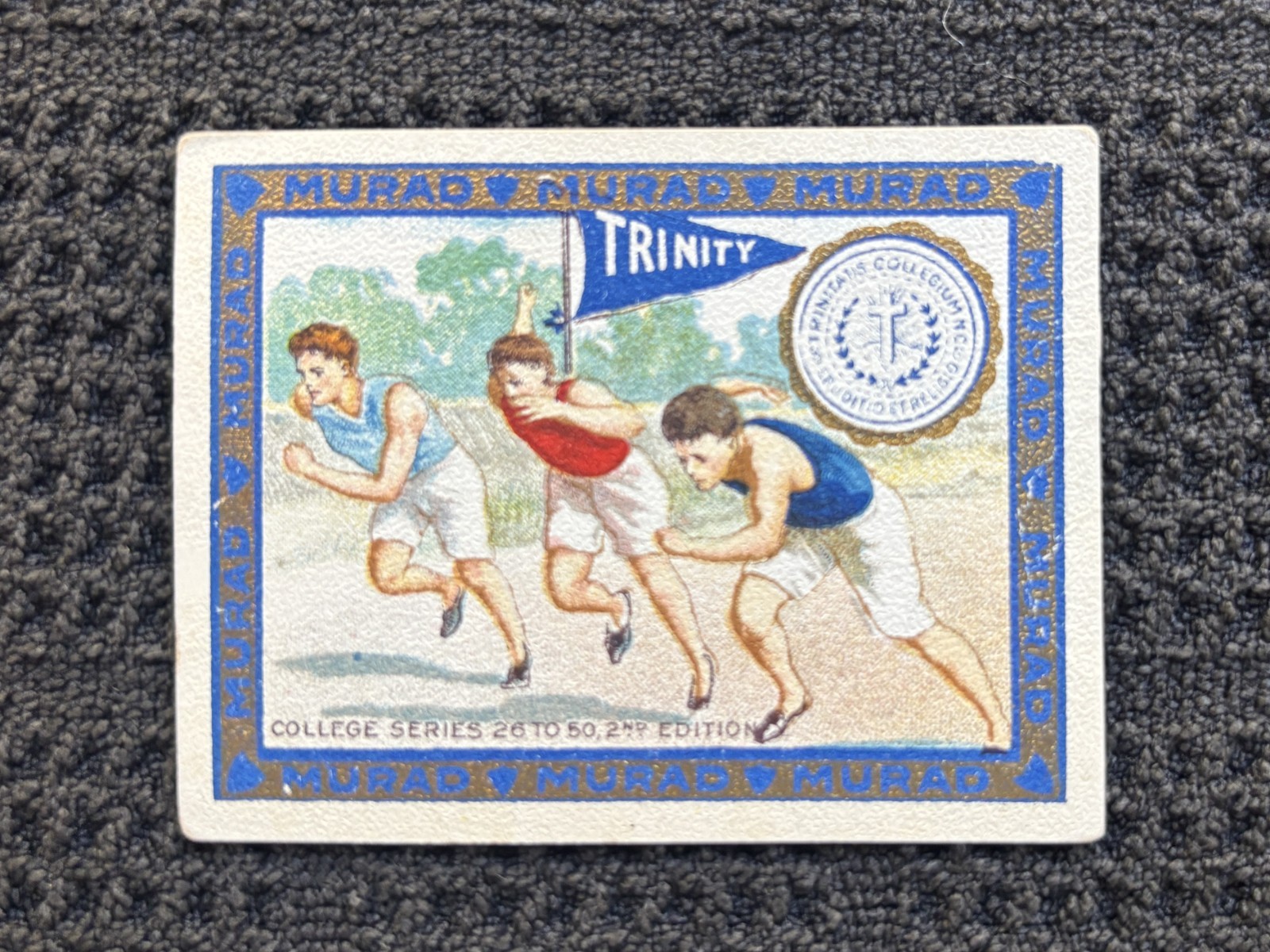 1910 T51 Murad “College Series” Trinity College Tobacco Card