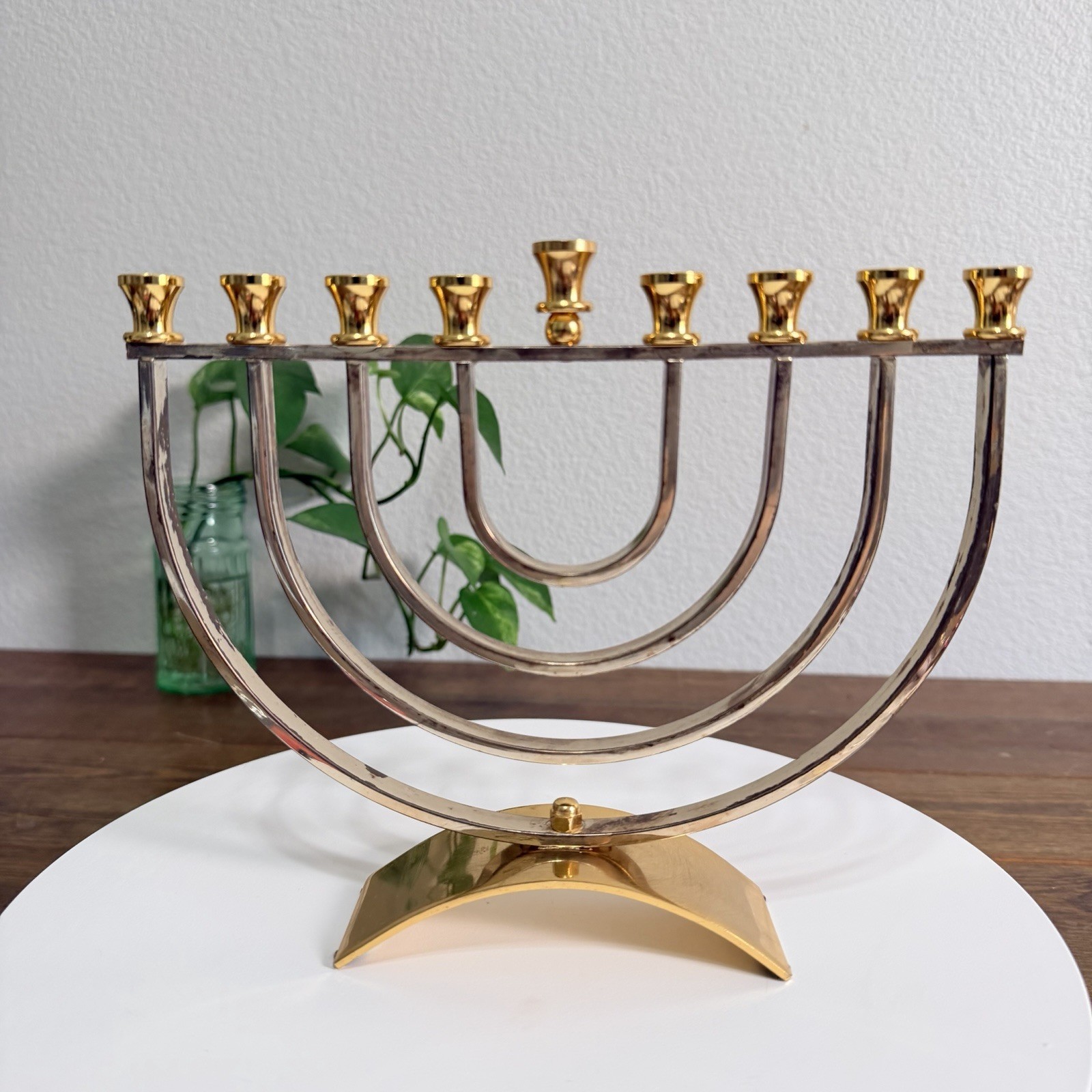Korem Original 24kt Gold and Silver-Plated Menorah  Vintage