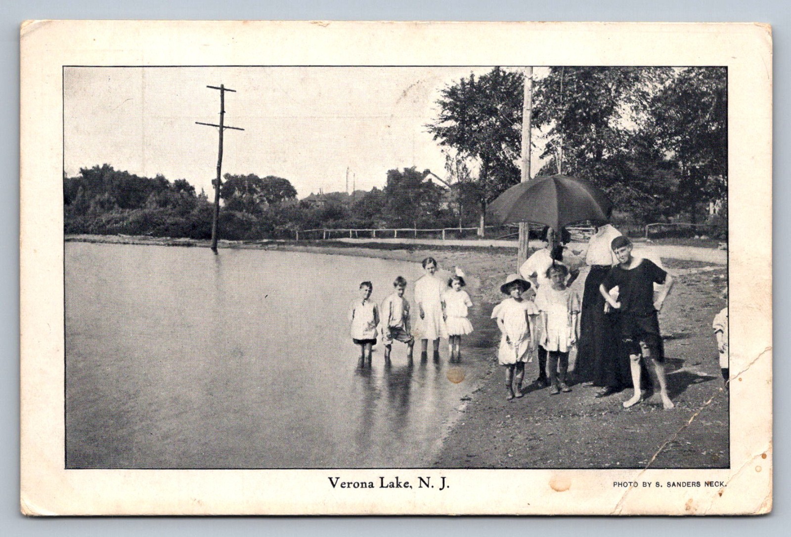 Postcard Private Mailing Card New Jersey Verona Lake Swimmers 1913 N692