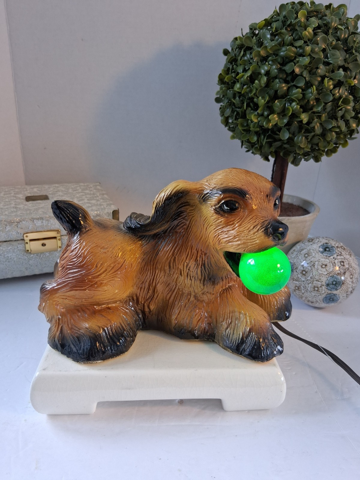VTG 1950s Hankscraft Cocker Spaniel Dog Nightlight/TV Light; Mint Cond.; Works