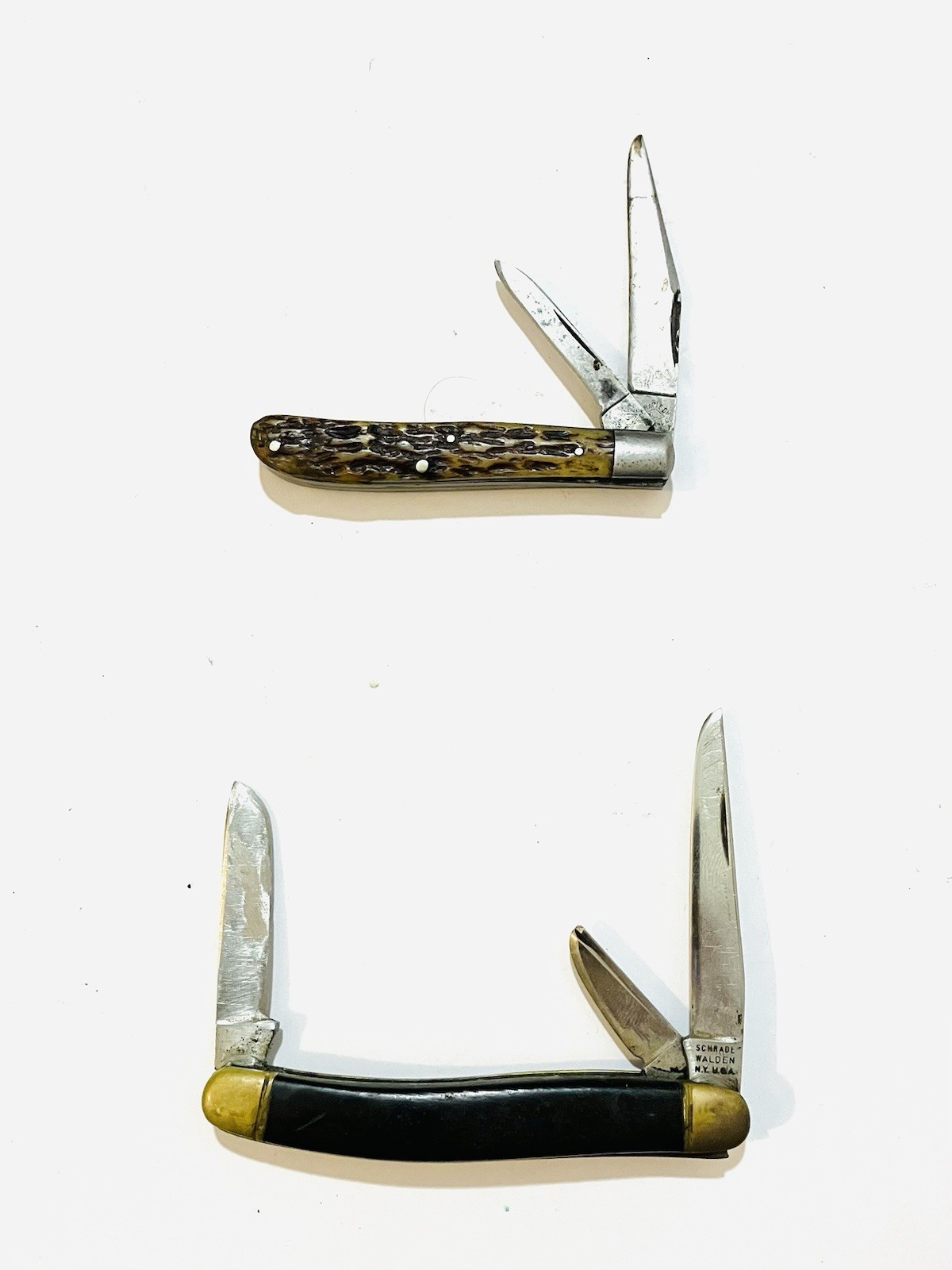 Lot Of 2 Vintage Pocket Knives Schrade Walden 825 & Shapleigh Hardware Damaged