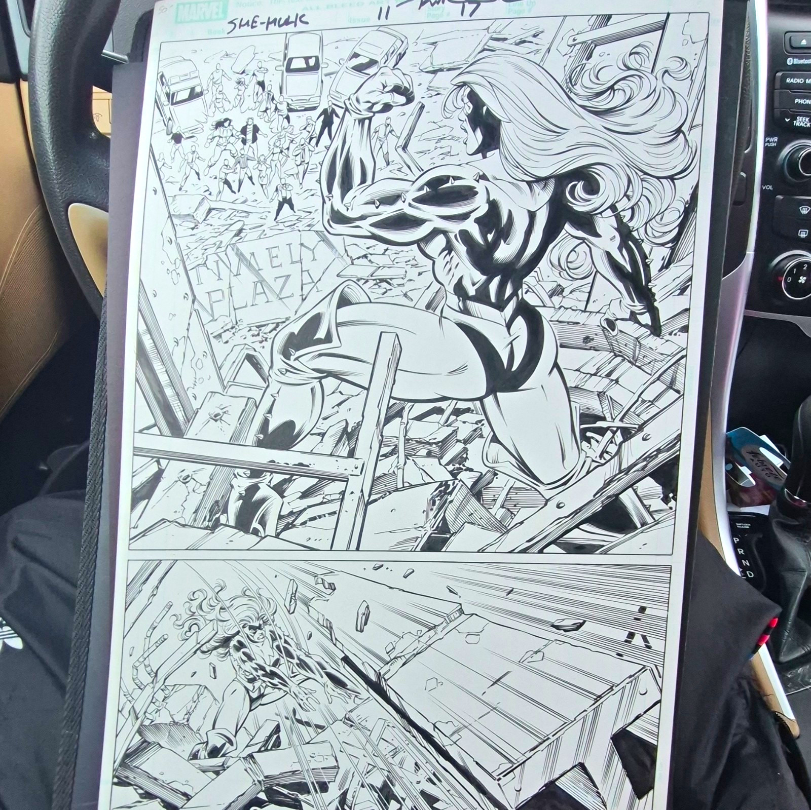 Marvel She-Hulk #11 p.17 Original Interior Comic Art Page Signed Frank Cho