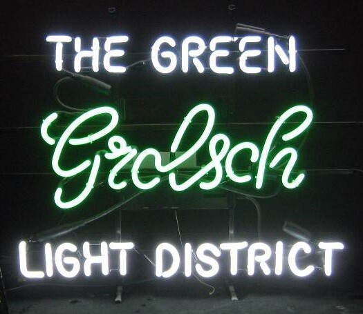 New Grolsch Beer The Green Light District Neon Sign 24\