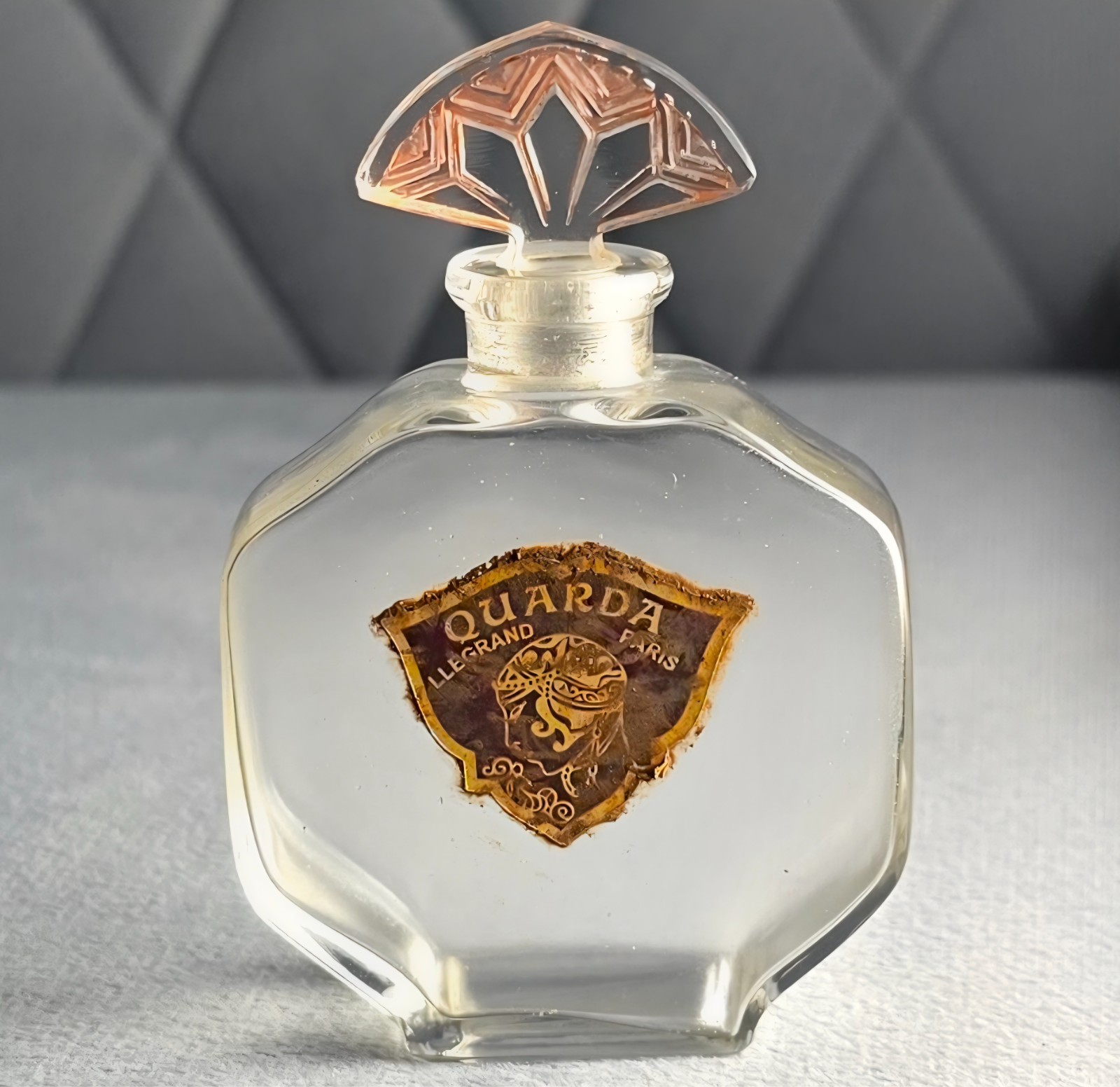 C1910 RARE VINTAGE QUARDA L LEGRAND PERFUME BOTTLE PARIS FRANCE ANTIQUE  J VIARD